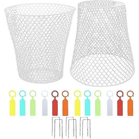Protections en fer pour plantes de jardin, pots de fleurs, anti-lapins, lot de 2 (1/5)