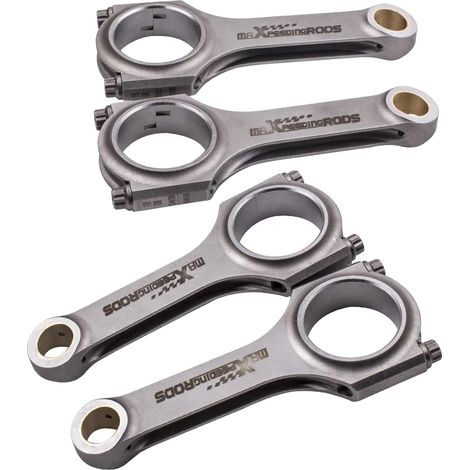 Bielles, Acier forgé 4340, Compatible avec Opel Vauxhall Corsa, Longueur centrale 129,75 mm, Diamètre de l'extrémité large 46 mm, Diamètre de l'extrémité étroite 19 mm, Quantité 4 pièces (1/5)