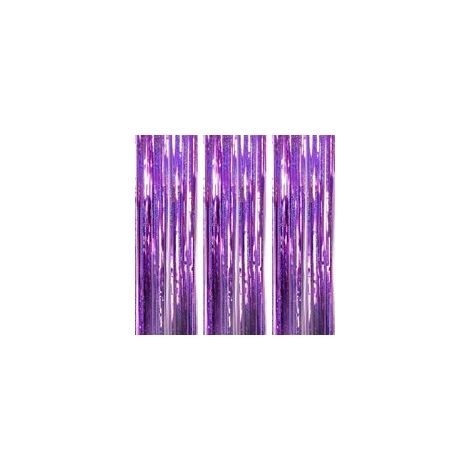 3 Pack（200x100CM） Rideaux Métalliques à Franges Décoration de Fenêtre et Porte pour Fête, Anniversaire, Événement Spécial