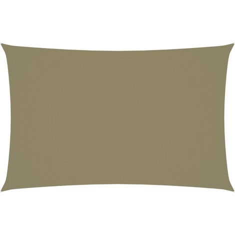 Toldo vela parasol rectangular tela Oxford 4 x 7 m beige 020009706