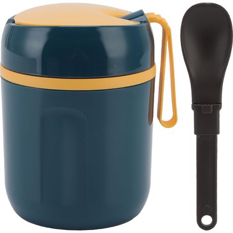 Bocal isotherme double paroi 480ml en acier inoxydable 304 pour soupe, bureau, école, voyage et camping bleu (1/5)