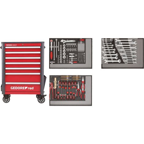 GEDORE  Carrello da officina WINGMAN con 129 utensili  7 (1/4)