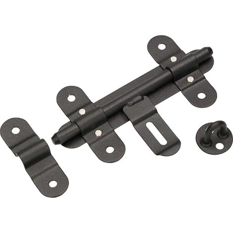 KOTARBAU Verrou de portail universel pour cadenas Noir 150 mm (1/5)