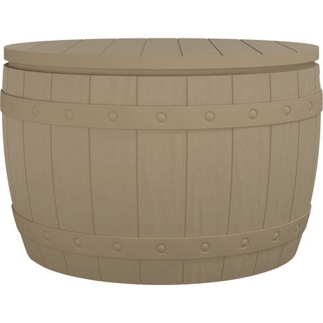 Boîte de rangement de jardin，Coffre de rangement 3 en 1 marron clair polypropylène CFW320857 (1/5)