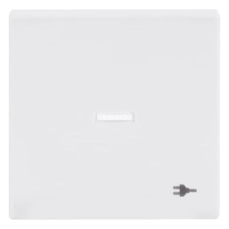 Busch-Jaeger Bascule avec impression symbole "Prise de courant" avec petite calotte transparente pour interrupteur/bouton-poussoir, 1 compartiment blanc studio - Plattform 63 (1789 ST-84), 2CKA001751A