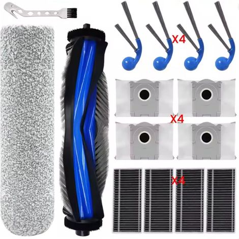 Accesorios para la aspiradora: 1 cepillo principal, 1 mopa, 4 cepillos laterales, 4 filtros, 4 bolsas para el polvo. (1/4)