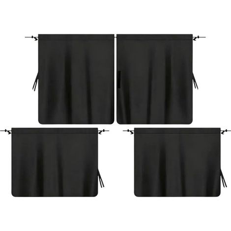 Lot de 3 pare-soleils amovibles pour fenêtre de voiture - Séparation de l'espace - Montage facile - Brise-vue - Pour la plupart des voitures (1/5)