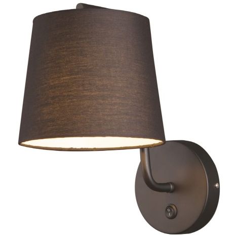 Applique murale noire abat-jour Chicago E27 Maxlight