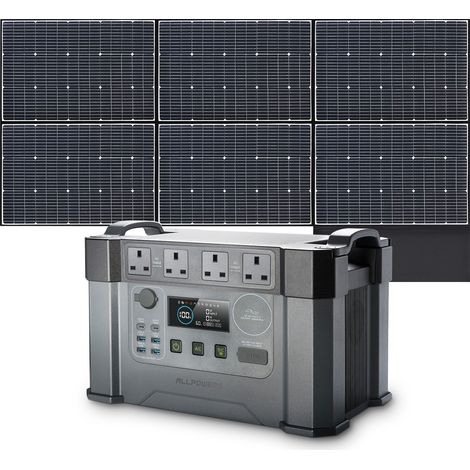 ALLPOWERS S2000 Pro MPPT Solar Generator with 1 600W Folable Solar Panel Included, 2400W 1500wh Portable Power Station, Solar Mobile Battery Pack for Outdoor RV Camping, Home Emergency, Travel (1/5)