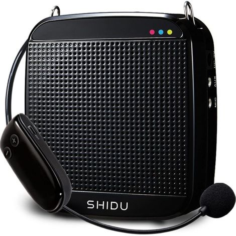 Amplificateur de Voix sans Fil Portable Amplificateur Voix Support de Lecture MP3 10W 2000mAh Système de sonorisation Rechargeable pour Enseignants, réunions, Guides touristiques. (1/5)