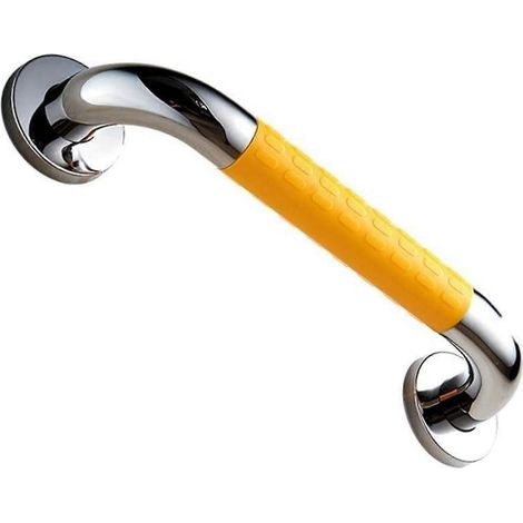 Barre d'appui de douche de sécurité avec poignée antidérapante, pèse-personne pour personnes handicapées et personnes âgées, barre d'appui auxiliaire de douche (couleur : jaune, taille : 38 cm) (1/5)