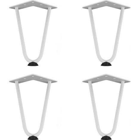 Pied Meuble Scandinave 4pcs Pieds Epingle DIY Pieds pour Table Pied de Chaise avec 20 Vis + 4 Protège Pieds (1/5)