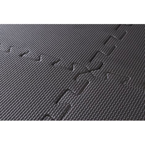 Tapis de fitness de protection, noir, 18 pièces (1/5)
