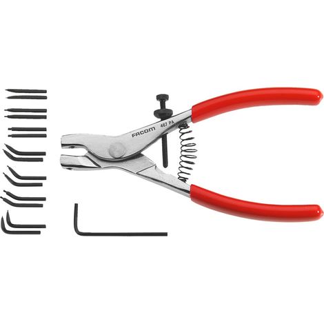 Facom 470.E5 Spitzen fuer Sicherungsringe-Zangen 2-teilig  12-25 mm Gerade