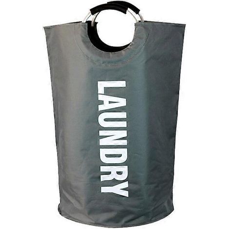 Paniers à linge 82L, bacs à linge pliables grande capacité (gris foncé)