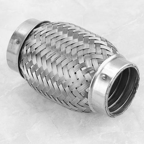 1,5 x 4 Zoll Edelstahl-Auspuffflexrohr, doppelt geflochten, innen gewellt (1/5)