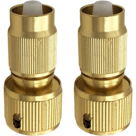 Connecteur Tuyau Arrosage - Laiton - Filetage 3/4 Pouces - Pour Robinet et Tuyau Extensible - Lot de 2 (1/5)