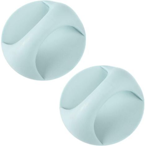 2er-Set selbstklebende Sofort-Schrank-Schubladengriffe mit 8,5 cm Durchmesser, blaue Klebeknöpfe (1/4)