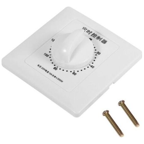 AC 220 V Interrupteur Minuterie Pompe Haute Performance Commande Électronique Compte à Rebours Mécanique à Minuterie Socket Time Switch 86 Panneau(120min) (1/5)
