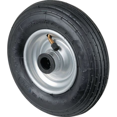 Ruota di scorta da 200 mm per aria compressa, portata 80 kg, con profilo scanalato, cuscinetto a rotolamento