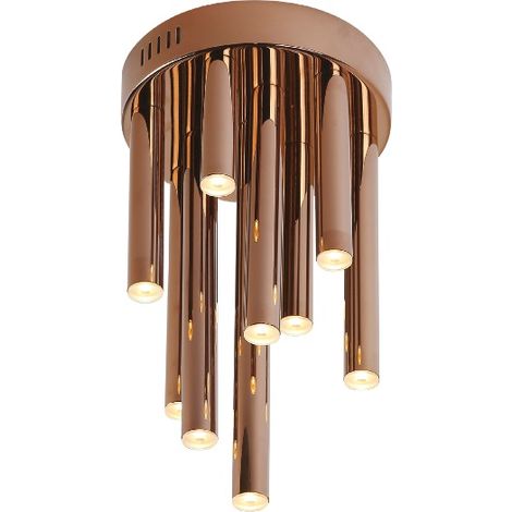 Plafonnier industriel 10 tubes cuivre LED 10W Maxlight (1/2)