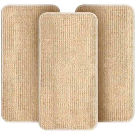 3 Pièces Tapis griffoir pour Chat,50x25cm,Antidérapant Griffoir Chat Canapé,Convient aux Murs et Portes, Canapé, Meubles et Les canapés,Tapis protégé(Couleur Bois) (3 Pièces) (1/5)