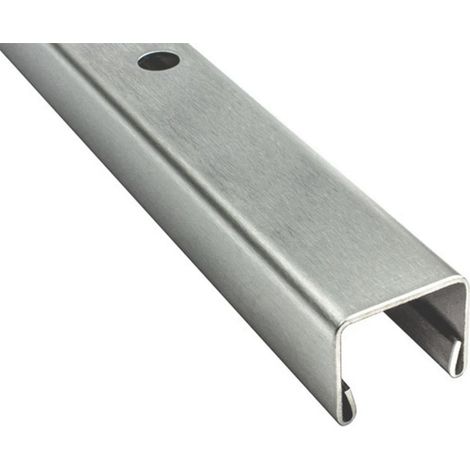 BuyLando - 2440x15x11 mm Edelstahlprofil - Bodenprofil - Einsatzprofil für Duschen - U-Profil V2A (304)  Gebürstet (1/3)