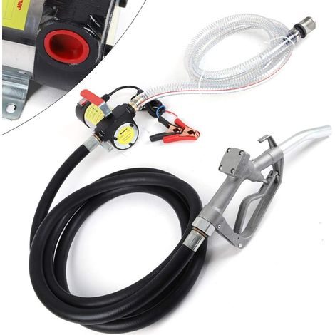 Pompa Travaso Gasolio 12 V 200 W Pompa Gasolio Autoadescante Pompa Diesel (tubo di scarico in gomma)