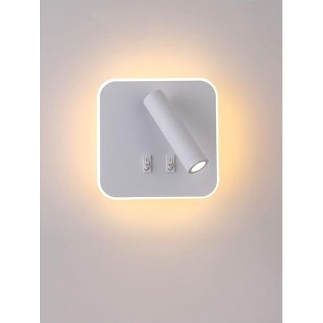 Réglable Feux de Chevet Lampe Murale Hôtel Intérieur Lumières Mural Lit Lampe Murale Couloir avec Interrupteur 12W Blanc Chaud (1/5)