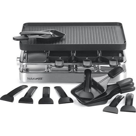 macchina per raclette 8 persone 1200w + grill + pancake - RAC.INDUS-8 - Naturamix