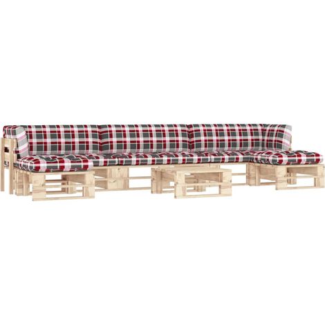 Muebles de palets 6 pzas y cojines madera pino impregnada vidaXL (1/5)