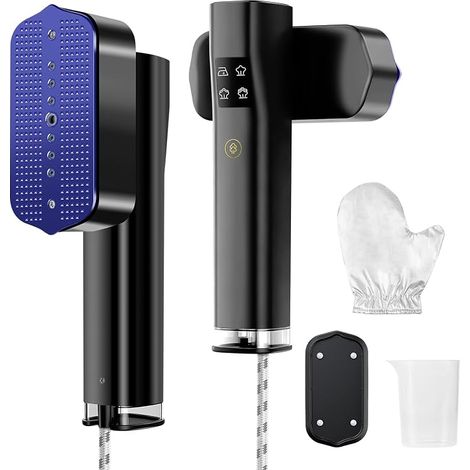 Steamer 1200 W, 2-in-1 Vertical Garment Steamer with Quick Heating 15s, Mini Portable 700g Garment Steamer for Clothes, Ideal for Travel, Office and Home (1/5)