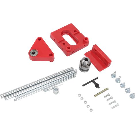 Localisateur de perceuse à bois en acier allié en plastique positionneur de forage Portable accessoires de menuiserie pour meubles (1/5)