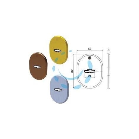 MOSTRINA INTERNA/ESTERNA DOPPIA MAPPA SERIE T - mm.62x82x6 ottone cromo satinato (4301KCS)