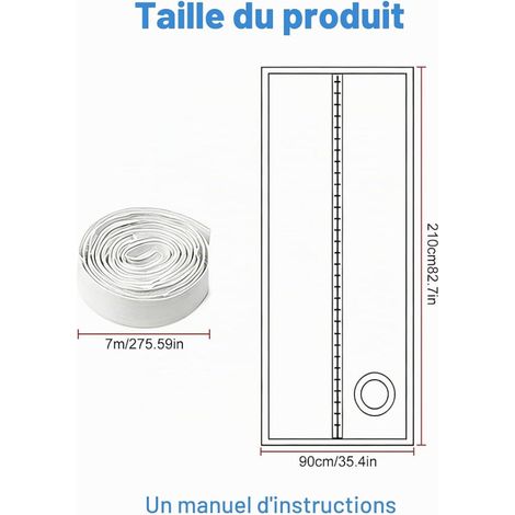 Door Seal for Mobile Air Conditioners, 90 x 210 mm with Sewn Pipe Extension