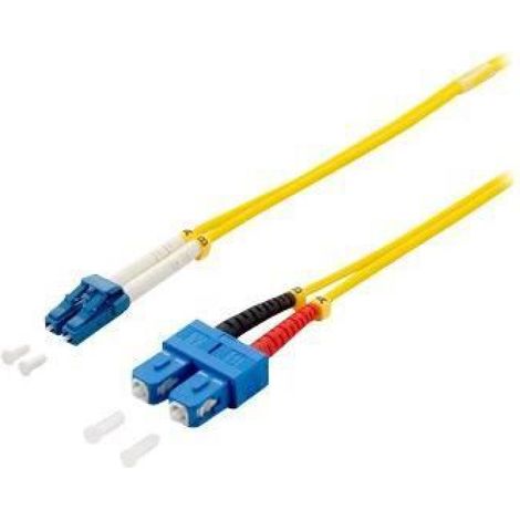 Câble Fibre Optique LC-SC 9/125 µm 5 M - Jaune - Mâle-Mâle