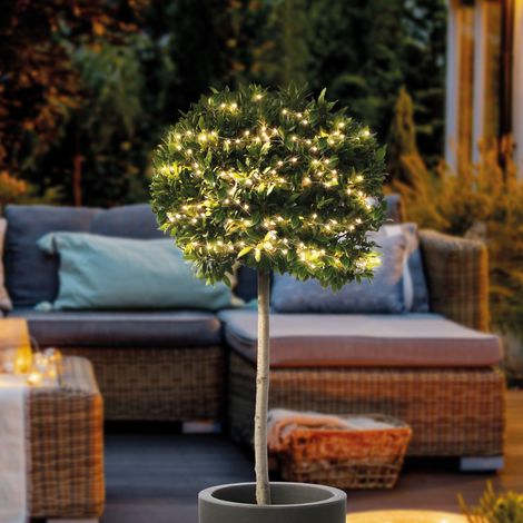esotec Solar Cluster-Lichterkette mit 200 micro LEDs Draht wetterfest 102581