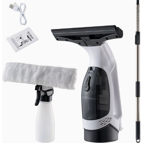 Aspirateur À Vide Pour Vitres - Sans Fil - Autonomie 35 Min - Buse Standard 280 Mm Et Buse Réduite 170 Mm - Pulvérisateur Avec Chiffon En Microfibre - 1 Pièce (1/5)