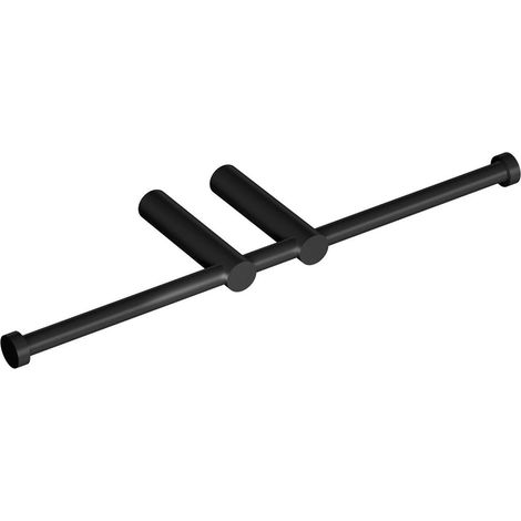 Cosmic Double Toilet Roll Holder Without Cover Matte Black Logic (1/5)