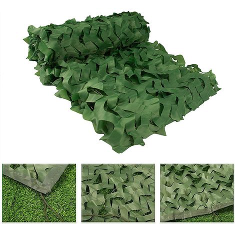 Filet de camouflage forestier, camping, militaire, chasse, tir, pare-soleil, abri, décoration de fête, stores, 3 x 5 m (1/5)