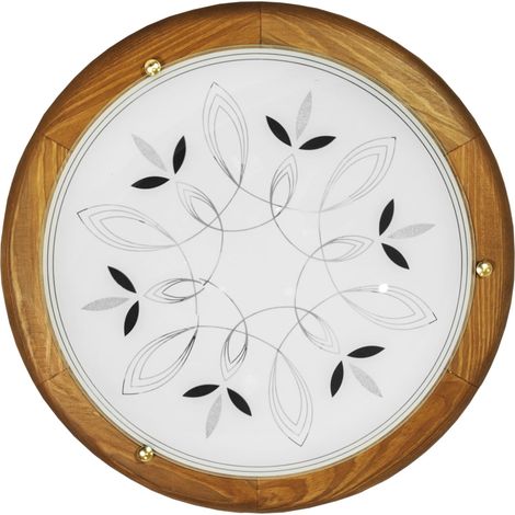 Plafoniera Candellux Rustica 30cm rovere bianca E27 (1/5)