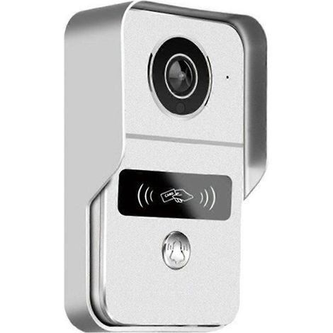 Kit d'interphone vidéo intelligent WiFi sans fil avec écran tactile 1080P de 10 pouces et 7 couleurs, compatible avec le contrôle d'accès RFID et prise standard européenne. (1/5)
