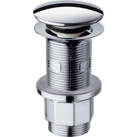 Bonde de lavabo Up and down en ABS chromé avec et sans trop plein pour clapet cylindrique