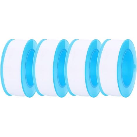 Un paquet de 4 rubans de plombier en PTFE pour éviter les fuites dans les tuyaux, les pommes de douche et les drains, l'un mesure environ 7 mètres (1/5)