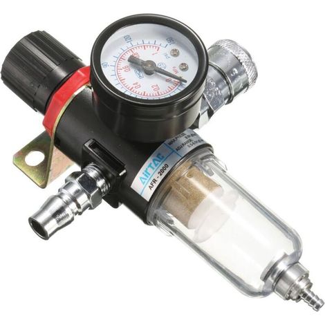Afr-2000 1/4 Filtre De Compresseur d'air Filtrage d'eau Trap Tools Kit with Regulator Gauge (1/5)