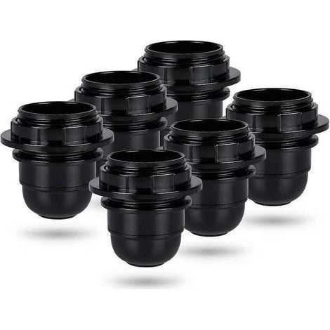 Vis à oreilles, Lot de 10 vis moletées filetées à tête étoile en plastique durable, boutons de poignée en fer, vis de serrage pour loquet de machines, M6x25mm (1/4)