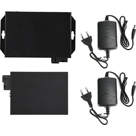 Convertisseur de média réseau 10M/100M/1000M, émetteur-récepteur fibre optique Gigabit, prise UE 100-240V (1/5)