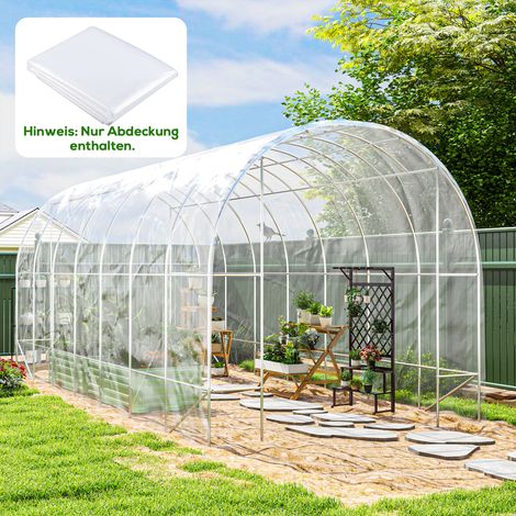 Bâche de serre en plastique, pour couvrir les plantes, résistante aux UV, imperméable, 7 x 8 m