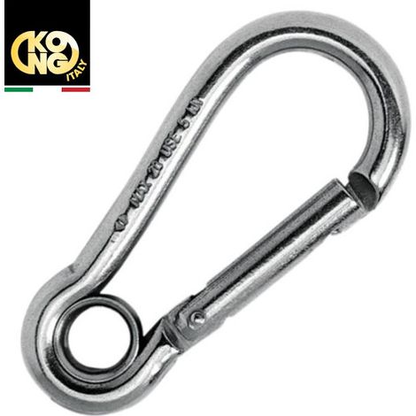 Mousqueton pompier à œil inox A4 kong