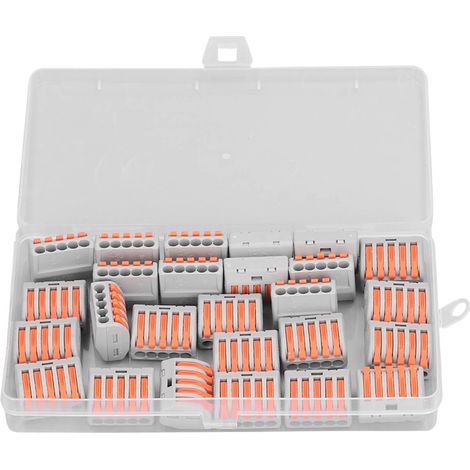 Connecteurs rapides à bouton-poussoir PCT-215 pour cordons d'alimentation et luminaires, vendus par paquets de 26. (1/5)